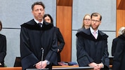 Die beiden Verteidiger Oliver Mathis (links) und Matthias Holzmann 