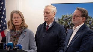 Von links: Senatorin Lisa Murkowski und ihre Kollegen Angus King sowie Gary Peters in Nuuk