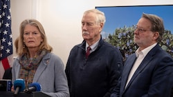 Von links: Senatorin Lisa Murkowski und ihre Kollegen Angus King sowie Gary Peters in Nuuk