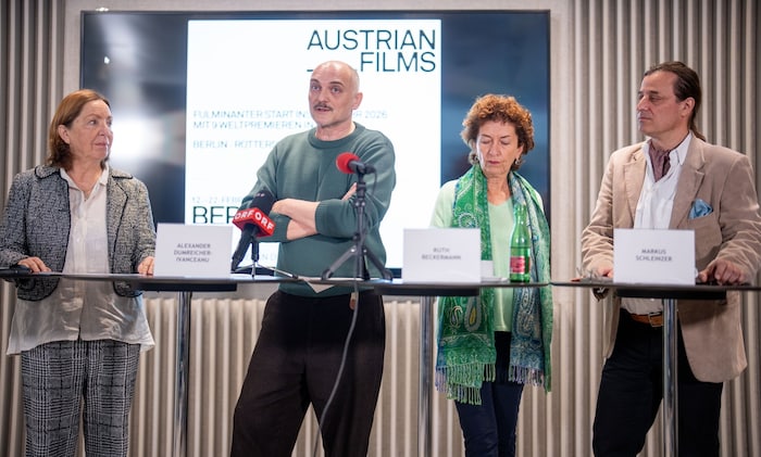 Die Vertreter der Filmbranche (v.l.n.r.) Susi Stach, Markus Schleinzer, Ruth Beckermann und ...