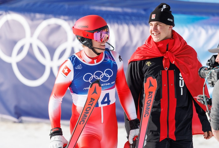 Gold-Duo: Tanguy Nef (l.) und Franjo von Allmen (r.)