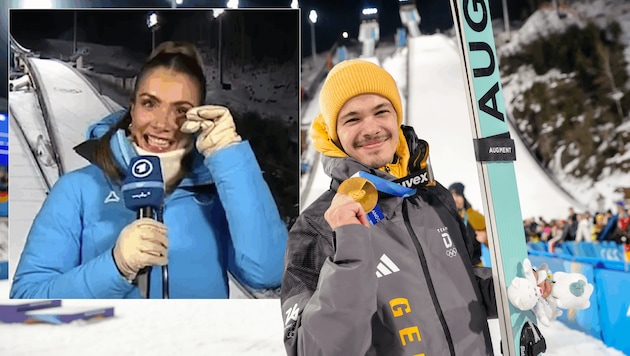 Philipp Raimunds Olympiasieg lösten auch bei ARD-Moderatorin Lea Wagner große Emotionen aus.