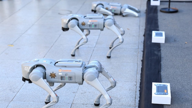 Die Roboter-Hunde sollen Polizeibeamte bei Einsätzen unterstützen.
