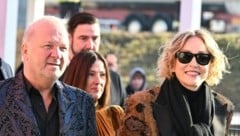 Karl Guschlbauer und US-Schauspielerin Sharon Stone am Dienstag, 10. Februar 2026, anlässlich ...