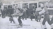Auf Langlaufskiern durch die Grazer Innenstadt – im Jahr 1986 war das tatsächlich möglich.