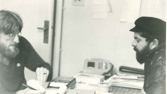 Franz Fluch (links) bei einem Interview mit dem heutigen brasilianischen Präsidenten Luiz ...