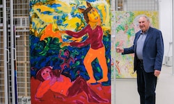 Erwin Hauser mit Werk von A. Klinkan: Der Kältetechnik-Unternehmer ist seit Jahrzehnten auch im ...