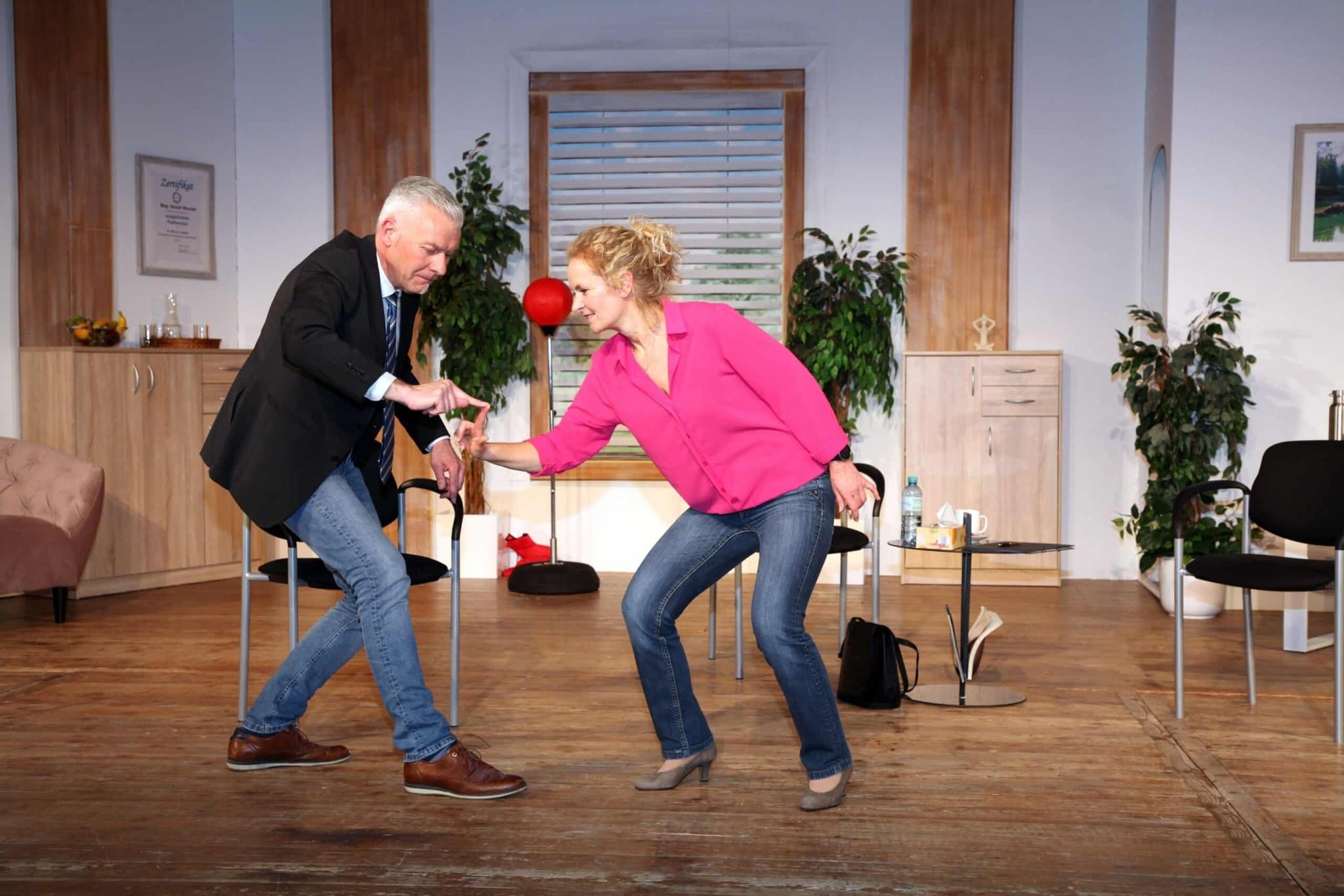 Dieter Nagelschmied und Silvia Barzauner im Frühling 2023 in „Die Wunderübung“.