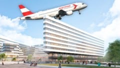 So wird der futuristisch anmutende Office-Park am Flughafen aussehen. 