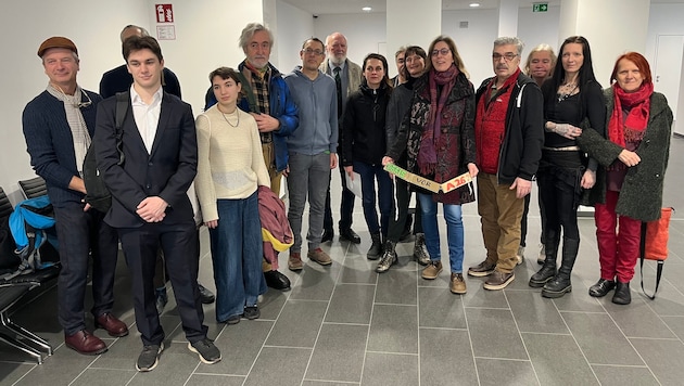 Unterstützter der Initiative „Ja! zum Grüngürtel“ am Verwaltungsgericht in Linz