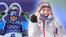 Federica Brignone (l.) krönte sich zur Olympiasiegerin, Conny Hütter (r.) raste zu Bronze.