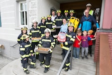 Der Coup der Feuerwehr Rankweil ist gelungen. Anschließend wurde im Feuerwehrhaus gefeiert.
