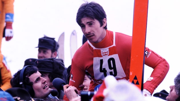 Karl Schnabl holte am 15. Feber 1976 als erster Österreichischer Skispringer Olympia-Gold.