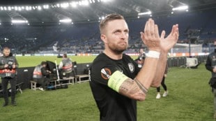 Jantscher stürmte mit Sturm auch durch die großen Stadien – wie das Olimpico in Rom.