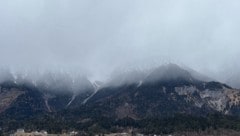 Einsetzender Schneefall am Donnerstagnachmittag auf der Innsbrucker Nordkette.