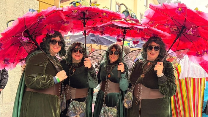 Auch dieses Quartett sorgte mit einem ausgefallenen Kostüm für einiges an Aufsehen.