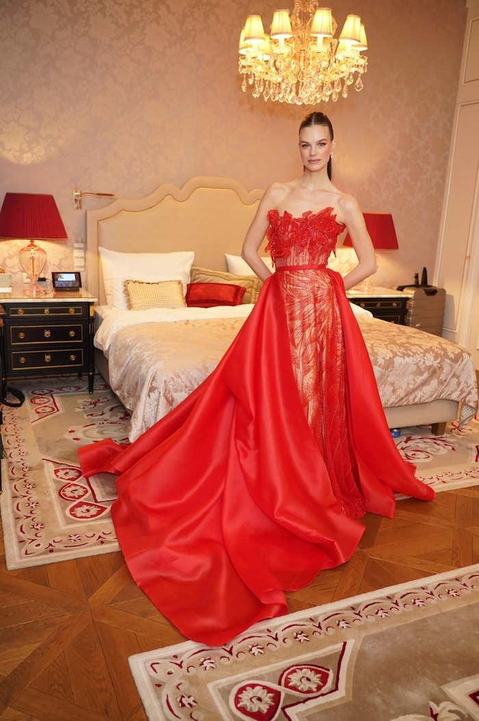 An Nadine Leopolds Look kam man an diesem Abend nicht vorbei.