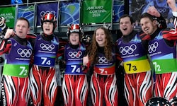 Wolfgang Kindl, Selina Egle, Lara Michaela Kipp, Lisa Schulte, Jonas Mueller und Thomas Steu
