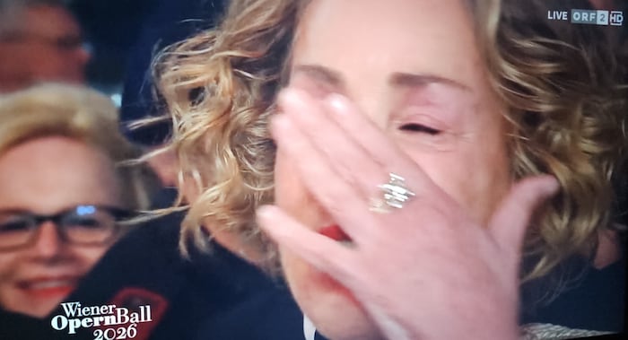 Sharon Stone musste sich sogar die Tränen wegwischen.