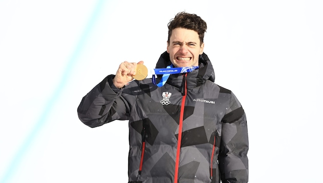Hämmerle mit seiner zweiten Goldmedaille.