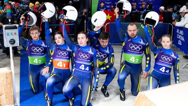 Die ukrainische Rodel-Staffel setzte ein Zeichen.