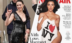 Margaret Qualley trägt am Cover der „Vanity Fair“ nur ein Handtuch. 