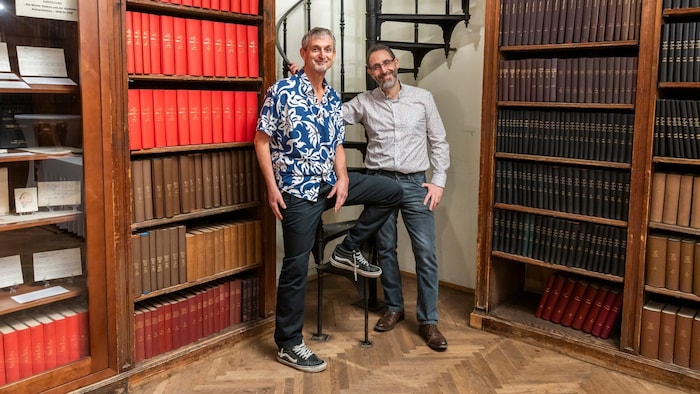 Umweltmediziner Hans-Peter Hutter (links) und Wissenschaftsjournalist Raoul Mazhar in der ...