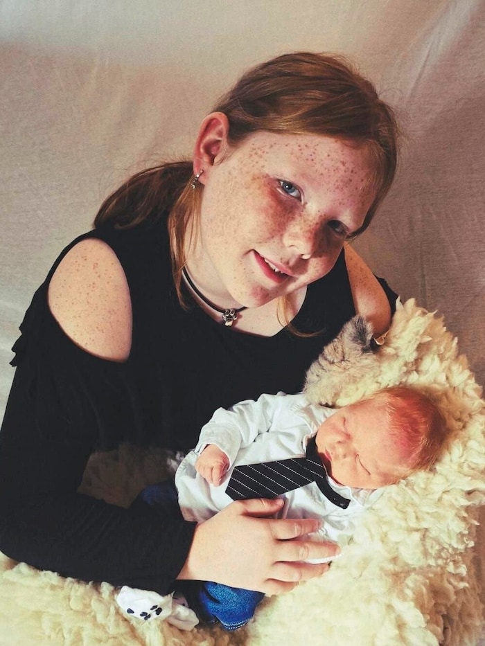 Mia is overjoyed with her little brother Ben