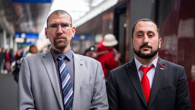 Martin Hofmann (li.) und Muhammed B. wollen Sicherheit.