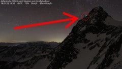 Eine Webcam-Aufnahme der verhängnisvollen Nacht, die Stirnlampen des Paares sind am Stüdlgrat zu ...