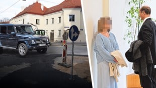 Auf dieser Straße im 19. kam es zu den unschönen Szenen, die Dashcam des Mercedes (Symbol) ...