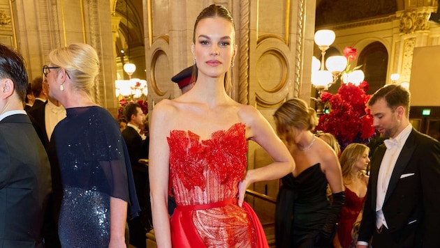 Das 32-jährige Kärntner Topmodel war heuer Gast am 68. Opernball.