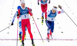 Ben Ogden (re.) holte die Silbermedaille. Eine Flasche seines Teams sorgte jedoch für ...