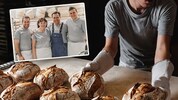 Familie Öfferl in der modernen Bäckerei im Weinviertel. Von dort aus werden momentan acht und ...