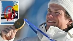 Hoesflot Kläbo zeigt stolz seine Goldmedaille – das schmeckt nicht allen.