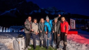 Golfabschlag im Schnee gelungen! Mit dabei (v.li.): Markus Prock (Präsident Österreichischer ...