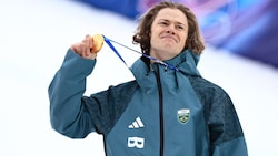 Lucas Pinheiro Braathen kämpfte immer wieder mit den Tränen. 