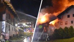 Das Inferno in Ried zerstörte zwei Wohnhäuser. 