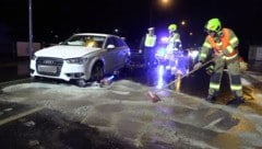 Im Zuge des Unfalls ist auch Öl ausgetreten. 