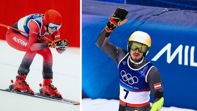Mirjam Puchner (li.) und Stefan Brennsteiner blieben in Italien ohne Medaille.