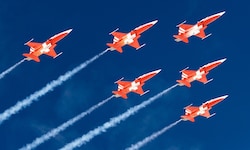 Die Patrouille Suisse in Aktion.