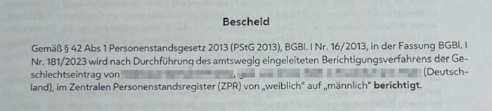 Hier der wesentliche Auszug aus brandaktuellen Bescheid des Wiener Magistrates.