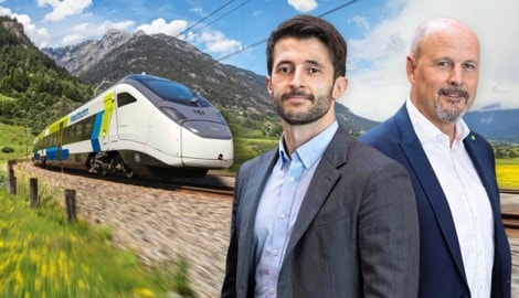 Die Westbahn-Chefs Thomas Posch (re.) und Marco Ramsbacher freuen sich auf den Start mit dem ...