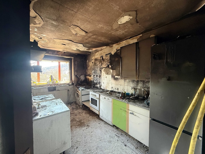 So sah die betroffene Küche nach dem Brand aus