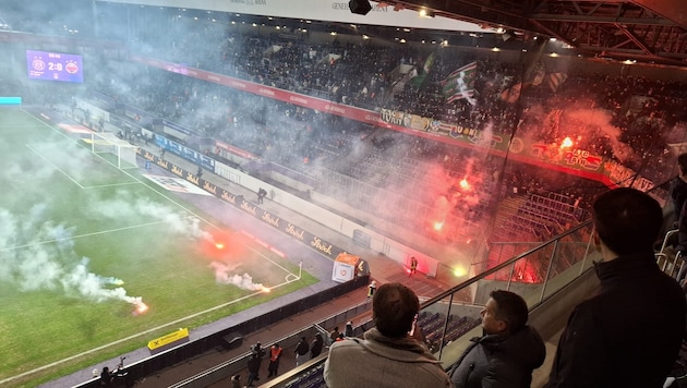 Rockets on the pitch – Rapid reacts.