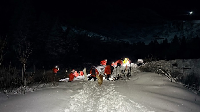 During a nighttime search operation, the two men were found dead.