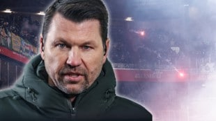 Rapid-Sportchef Markus Katzer äußerte sich zum Pyro-Eklat der grün-weißen Fans nach dem Wiener ...