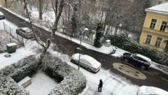 Dichter Schneefall in ganz Wien.