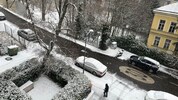 Dichter Schneefall in ganz Wien.