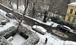 Dichter Schneefall in ganz Wien.